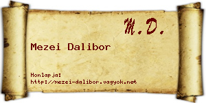 Mezei Dalibor névjegykártya
